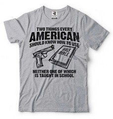 Guns And Holy Bible Shirt American Patriotic Tee 2nd Amendment Pro Gun Gift Tees