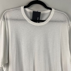 Buck Mason Costa Curved Hem T Shirt Mens XL White Short Sleeve Cotton Crew