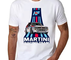 MARTINI RACING TEAM LANCIA HF RALLY T-SHIRT MEN’S SPORT RACING T-SHIRT
