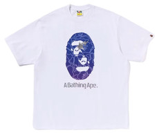 A Bathing Ape BAPE Line Camo Ape Head Playstation WHITE SIZE XL Relaxed Fit NEW
