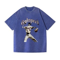 Unisex Godspeed Skeleton Baseball Gift Tee Gothic Sports Fan Casual T-Shirt