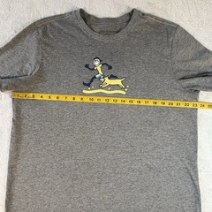 Life is Good Men’s Jake & Rocket Beach Run Short Sleeve Crusher Tee Gray Large