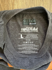University of Texas Majestic Section 101 Heather Gray Mens Large Triple Peak Tee