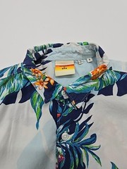 Superdry Hawaiian Shirt Mens White Floral Size S Regular Poplin