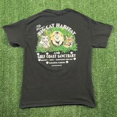 VTG Big Cat Encounter Barry The White Tiger Nature Animal T-Shirt Men’s M Black