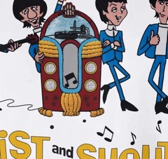 THE BEATLES SATURDAY MORNING CARTOON TWIST AND SHOUT T-SHIRT TEE