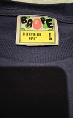 A Bathing Ape BAPE Ape Head Logo Graphic Tee Navy Men’s L Crew Neck Regular