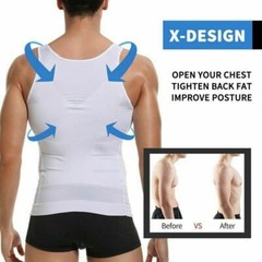 Men’s Slimming Tummy Body Shaper Vest Compression T-Shirt Ultra Durable Tank Top