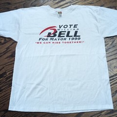 Vintage 1999 Vote William Bell for Mayor T SHIRT (XL) Birmingham Alabama Y2K