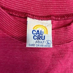 Vintage Cal Cru Wildwood New Jersey T-Shirt Mens Large Red Single Stitch Striped