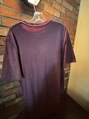 Men’s NWOT Fanatics Heathered Burgundy Short Sleeve Crew Neck T-Shirt Size Large