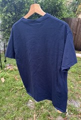Men’s Thrasher Magazine Skateboard Flames Navy Blue Graphic T-shirt (Large)
