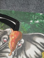 Vintage Mecca Streetwear All Over Print Crazy Elephant Safari T Shirt Size L