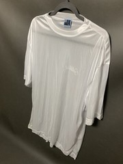 Southpole White Satin Shirt Semi-Sheer, Men’s Large