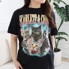 Vintage Bootleg Pet Portrait Shirt Custom Dog Photo And Name Tee Gift Idea
