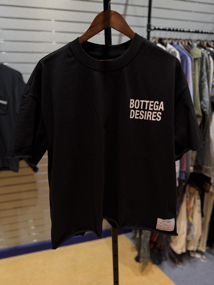BRAND NEW – Bottega Desires Tee T-Shirt F**k Joke (M) Black White