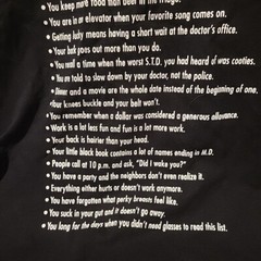 XL “You Know You Are 50 When” Funny T-Shirt Black 50th Birthday Over The Hill