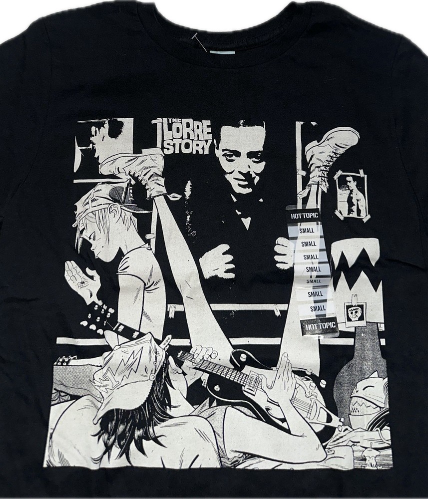 Gorillaz Bedroom The Lorre Story Hot Topic Black T Shirt Adult Small New