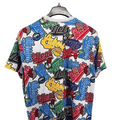 NBA T-Shirt Mens Large Pre-Owned All Over Print Multi Color Basketball Team Logo