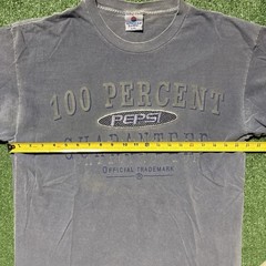 VTG Pepsi T-Shirt Men’s Large 100% Guaranteed Satisfaction Blue Embroidered