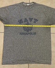 Vtg 80s US Navy Academy Annapolis Faded Shirt M Military Army College Grunge 70s