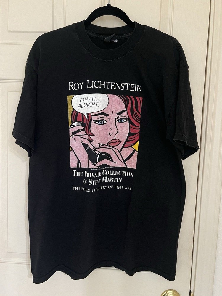 Roy Lichtenstein Bellagio Gallery Steve Martin Art Tee 2001 Pop Art Rare