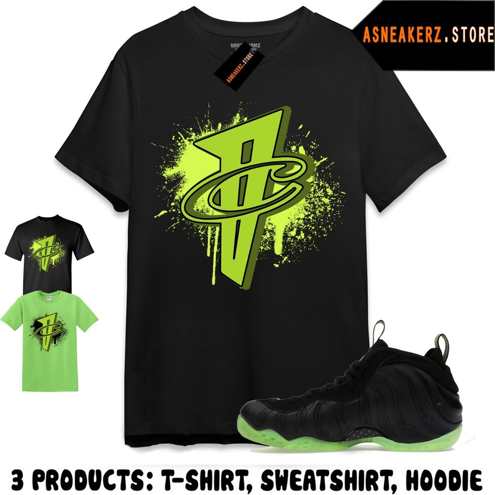 Tee Shirt Matching Foamposite One Black Volt Match Sneaker Number 1 Cent Penny