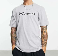 Mens COLUMBIA T-SHIRT Sportswear Grey Heather SUPER SOFT FEEL COTTON L/XL/2XL
