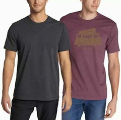Eddie Bauer Men’s Ultra Soft Graphic & Crew T-Shirts , 1 or 2-Pack