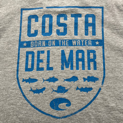 Costa Del Mar Long Sleeve Graphic Fishing Shirt Heather Gray Men’s Large