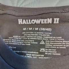 Halloween II Unisex Michael Myers Graphic Face Short Sleeve T-Shirt Gray M NWT