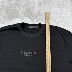 Fear of God Essentials Crewneck Knit T-Shirt Men’s Size XXL Black Plastic Logo