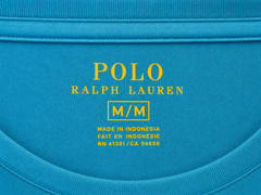 Polo Ralph Lauren Men’s Medium Blue T-Shirt Yellow Pony Logo Crew Neck