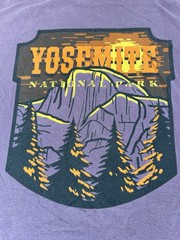 Comfort Colors Mens Yosemite National Park T-Shirt 2X Berry Rustic Sunset Shield