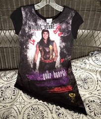 Women’s D.Signed Asymmetrical Black Graphic Top Size Medium