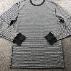 Levis Shirt Men 2XL Gray Striped Crewneck Long Sleeve Casual Outdoors