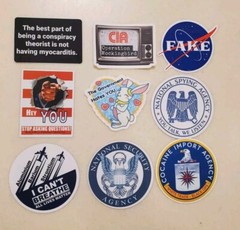 NASA STICKERS CIA NSA VARIETY PACK (9) 5 Year Warranty