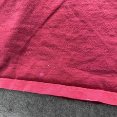 Vintage Blank Shirt Mens Large Red Solid Crew Neck Logo Tee Casual Basic Classic