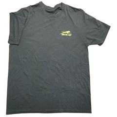 Team Arctic Cat Logo T-Shirt Adult Large Black Green Arcticwear Snowmobile