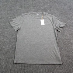 Quince Shirt Mens Large Heather Gray Merino Wool Short Sleeve All-Season Tee NWT