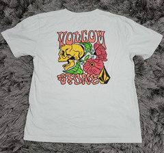 Volcom Stone Shirt Mens Small Green Skull Floral Psychedelic Surf Skate Logo