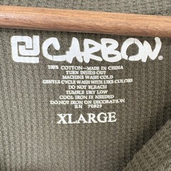 Carbon Men’s XL Y2K Winged Up Long-Sleeve Thermal Shirt Green Grunge Skater Punk