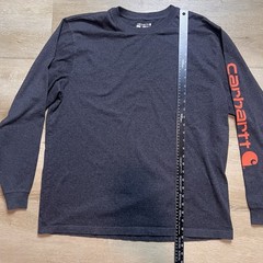 Carhartt TK0231-M Loose Fit Long Sleeve Logo T-Shirt Dark Gray Men’s L