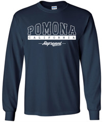 Pomona California State T-Shirt Long Sleeve Graphic Tees Unisex apparel Design
