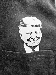 Trump 2024 Pocket T-Shirt Middle Finger Funny Election Shirt Trump Supporters