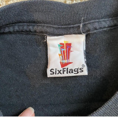 VTG Six Flags T-Shirt Marvin The Martian Mens XL Looney Tunes FADED FLAWED