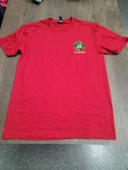 Men’s Red Graphic Print Crew Neck Short Sleeve Regular Fit T-Shirt
