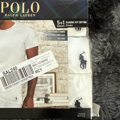 Polo Ralph 6 Piece Classic fit Colton Crews white T-SHIRT S-size Vintage