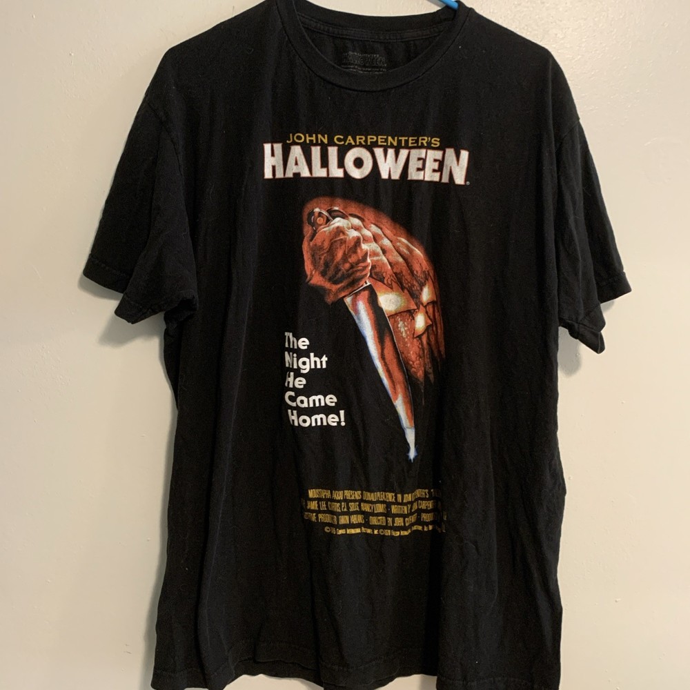 John Carpenter’s Halloween T Shirt Mens XL Horror Movie Graphic T-Shirt Black