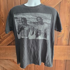 Original Flavor Tupac and Snoop Dog Graphic Tee Distressed Size Medium Black